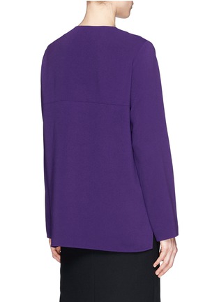Back View - Click To Enlarge - STELLA MCCARTNEY - Stretch cady zip top