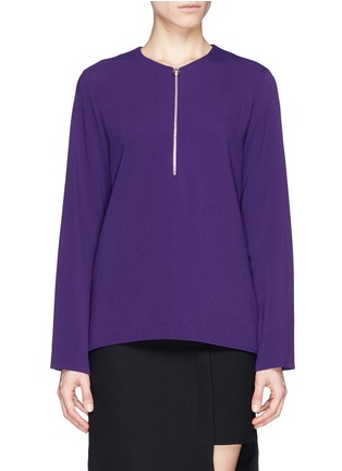 Main View - Click To Enlarge - STELLA MCCARTNEY - Stretch cady zip top