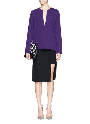 Figure View - Click To Enlarge - STELLA MCCARTNEY - Stretch cady zip top