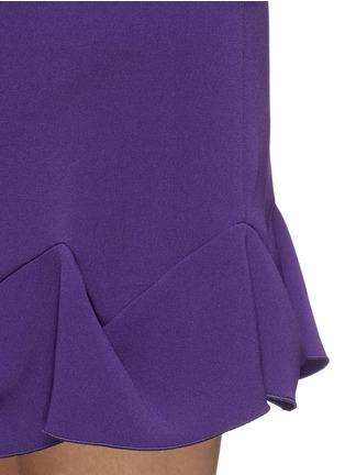 Detail View - Click To Enlarge - STELLA MCCARTNEY - Ruffle hem stretch cady mini skirt