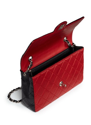 Detail View - Click To Enlarge - VINTAGE CHANEL - Colourblock quilted lambskin leather flap bag