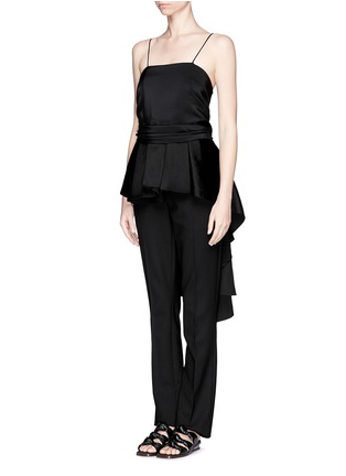 Front View - Click To Enlarge - THE ROW - 'Cobsen' convertible peplum wrap top