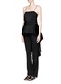 Front View - Click To Enlarge - THE ROW - 'Cobsen' convertible peplum wrap top