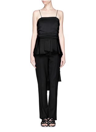 Main View - Click To Enlarge - THE ROW - 'Cobsen' convertible peplum wrap top