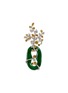 Main View - Click To Enlarge - SAMUEL KUNG - Diamond jade 18k gold leaf hoop pendant