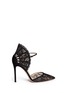 Main View - Click To Enlarge - GIANVITO ROSSI - Lace fan counter d'Orsay pumps