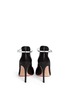 Back View - Click To Enlarge - GIANVITO ROSSI - Shiny cracked suede peep toe pumps