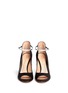Figure View - Click To Enlarge - GIANVITO ROSSI - Shiny cracked suede peep toe pumps