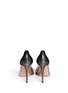 Back View - Click To Enlarge - GIANVITO ROSSI - Clear PVC metallic foil suede pumps