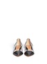 Figure View - Click To Enlarge - GIANVITO ROSSI - Clear PVC metallic foil suede flats