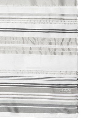 Detail View - Click To Enlarge - ARMANI COLLEZIONI - Multi stripe silk-linen scarf