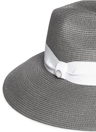 Detail View - Click To Enlarge - ARMANI COLLEZIONI - Contrast ribbon hat