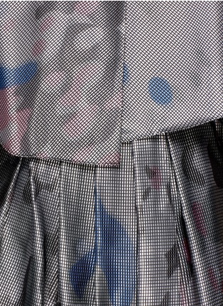 Detail View - Click To Enlarge - ARMANI COLLEZIONI - Camouflage Lurex double layer dress