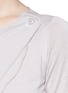 Detail View - Click To Enlarge - ARMANI COLLEZIONI - Silk chiffon underlay jersey knit cardigan
