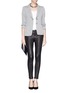 Figure View - Click To Enlarge - ARMANI COLLEZIONI - Stretch knit jacket