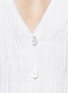 Detail View - Click To Enlarge - ARMANI COLLEZIONI - Peplum hem jacquard cotton-linen blend jacket
