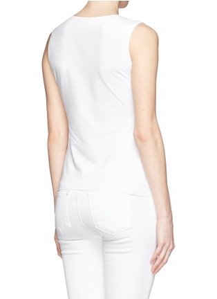 Back View - Click To Enlarge - ARMANI COLLEZIONI - Cross front jersey top