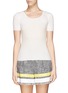 Main View - Click To Enlarge - ARMANI COLLEZIONI - Textured modal blend T-shirt