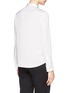 Back View - Click To Enlarge - ARMANI COLLEZIONI - Peter Pan collar charmeuse blouse