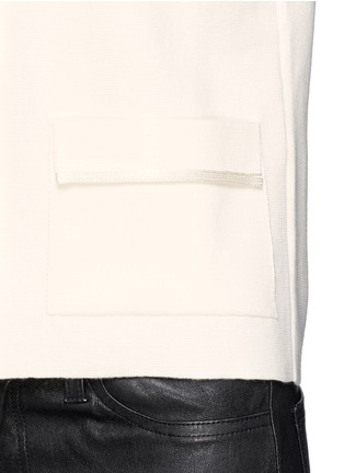 Detail View - Click To Enlarge - ARMANI COLLEZIONI - Cotton-modal blend Milano knit jacket