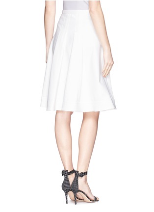 Back View - Click To Enlarge - ARMANI COLLEZIONI - Ribbed hem flare skirt