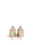 Back View - Click To Enlarge - JIMMY CHOO - 'Mamey' crystal toe brooch lamé glitter pumps
