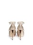 Back View - Click To Enlarge - JIMMY CHOO - 'Victor' glitter lamé mirror leather sandals