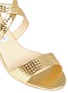 Detail View - Click To Enlarge - JIMMY CHOO - 'Chiara' cubed mirror leather sandals