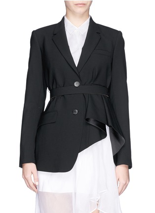 Main View - Click To Enlarge - THEORY - 'Jester' drape blazer with belt