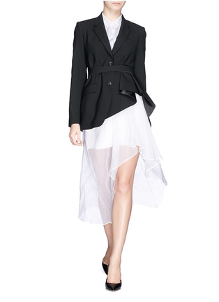 Figure View - Click To Enlarge - THEORY - 'Jester' drape blazer with belt