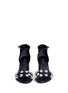 Front View - Click To Enlarge - ALEXANDER WANG - 'Abby' cutout heel glass crystal leather sandals