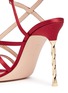 Detail View - Click To Enlarge - GIANVITO ROSSI - 'Twist' screw heel strappy satin sandals