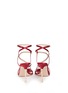 Back View - Click To Enlarge - GIANVITO ROSSI - 'Twist' screw heel strappy satin sandals