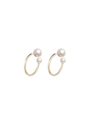 Main View - Click To Enlarge - SOPHIE BILLE BRAHE - Petite Boucle Kelly' akoya pearl 14k gold single earring