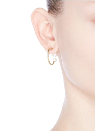 Figure View - Click To Enlarge - SOPHIE BILLE BRAHE - Petite Boucle Kelly' akoya pearl 14k gold single earring