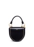 Detail View - Click To Enlarge - SACAI - 'Horseshoe' suede fringe stud leather bag