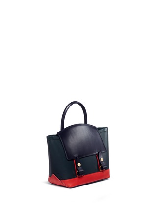 Detail View - Click To Enlarge - SACAI - Two-way colourblock leather tote