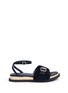 Main View - Click To Enlarge - SACAI - Leather ankle strap sheepskin shearling sandals