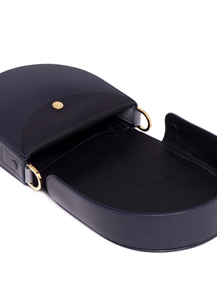  - SACAI - 'Horseshoe' suede strap leather saddle bag