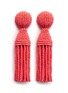 Main View - Click To Enlarge - OSCAR DE LA RENTA - 'Classic Short' beaded tassel drop clip earrings