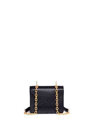 Detail View - Click To Enlarge - TORY BURCH - Chevron quilted leather crossbody bag