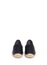 Front View - Click To Enlarge - TORY BURCH - Perforated logo leather espadrilles