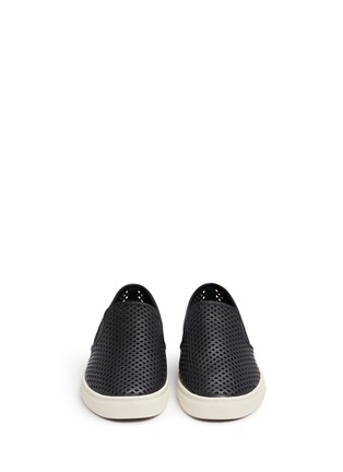 Front View - Click To Enlarge - TORY BURCH - 'Jesse' perforated leather slip-ons