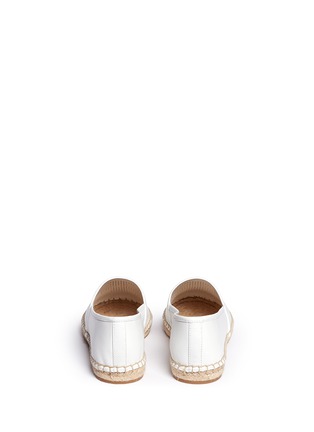 Back View - Click To Enlarge - TORY BURCH - Perforated logo leather espadrilles