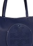 Detail View - Click To Enlarge - TORY BURCH - 'Perforated Logo' leather tote