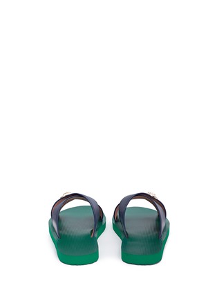 Back View - Click To Enlarge - TORY BURCH - 'Melody' logo pearl leather slide sandals