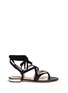 Main View - Click To Enlarge - SAM EDELMAN - 'Davina' lace-up suede thong sandals