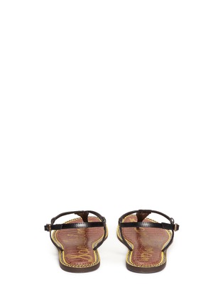 Back View - Click To Enlarge - SAM EDELMAN - 'Gigi' tribal print leather thong sandals
