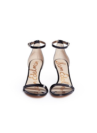 Front View - Click To Enlarge - SAM EDELMAN - 'Patti' faux patent leather sandals