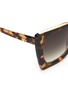 Detail View - Click To Enlarge - 10677 - Oversized metal brow tortoiseshell cat eye gradient sunglasses
